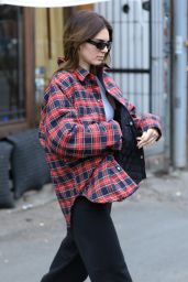 Kendall Jenner in Baggy Plaid Jacket 03/09/2020