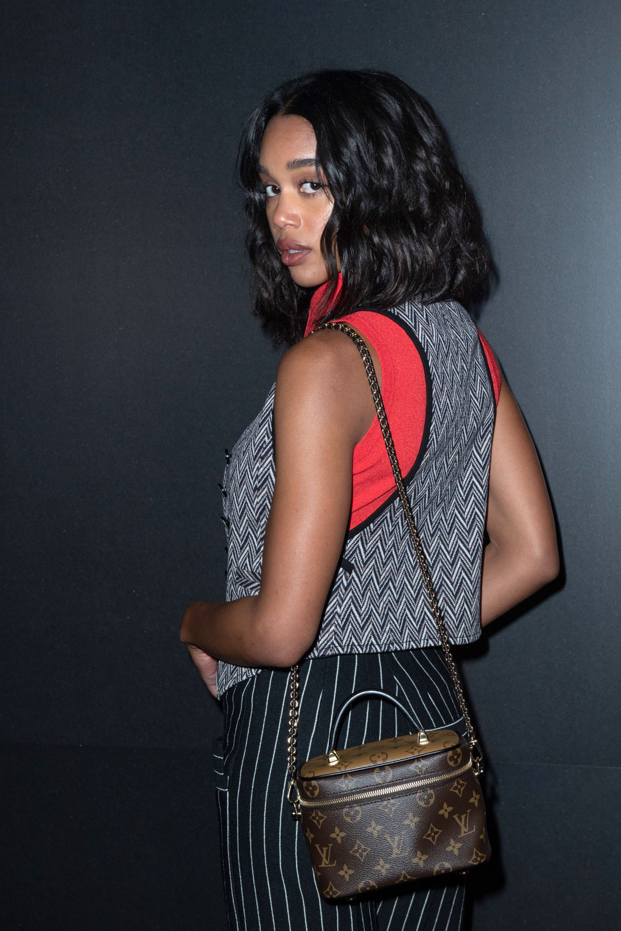 Laura Harrier Louis Vuitton Fashion Show October 3, 2017 – Star Style