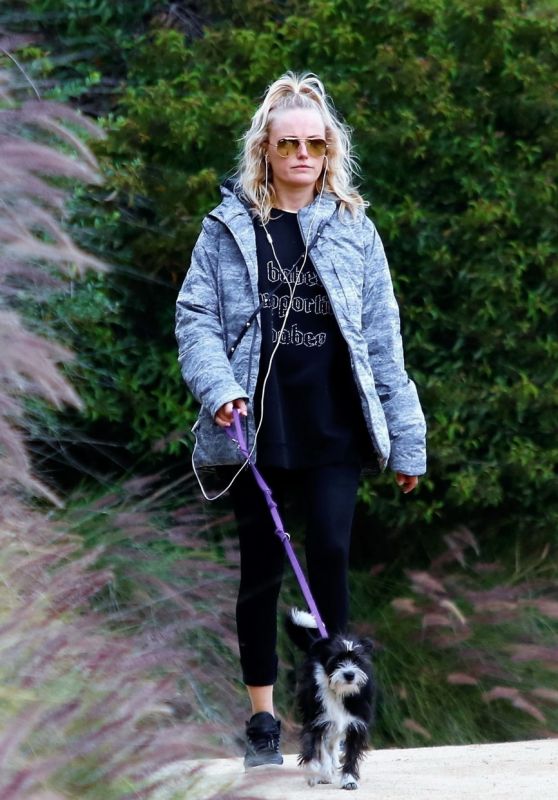 Malin Akerman - Hiking With Her Dog in LA 03/16/2020