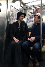 Mary Elizabeth Winstead and Ewan McGregor - Riding the NYC Subway 03/07/2020