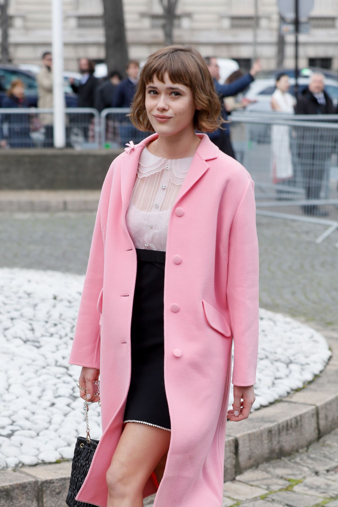 Mathilde Warnier – Arriving at the Miu Miu Fashion Show in Paris 03/03