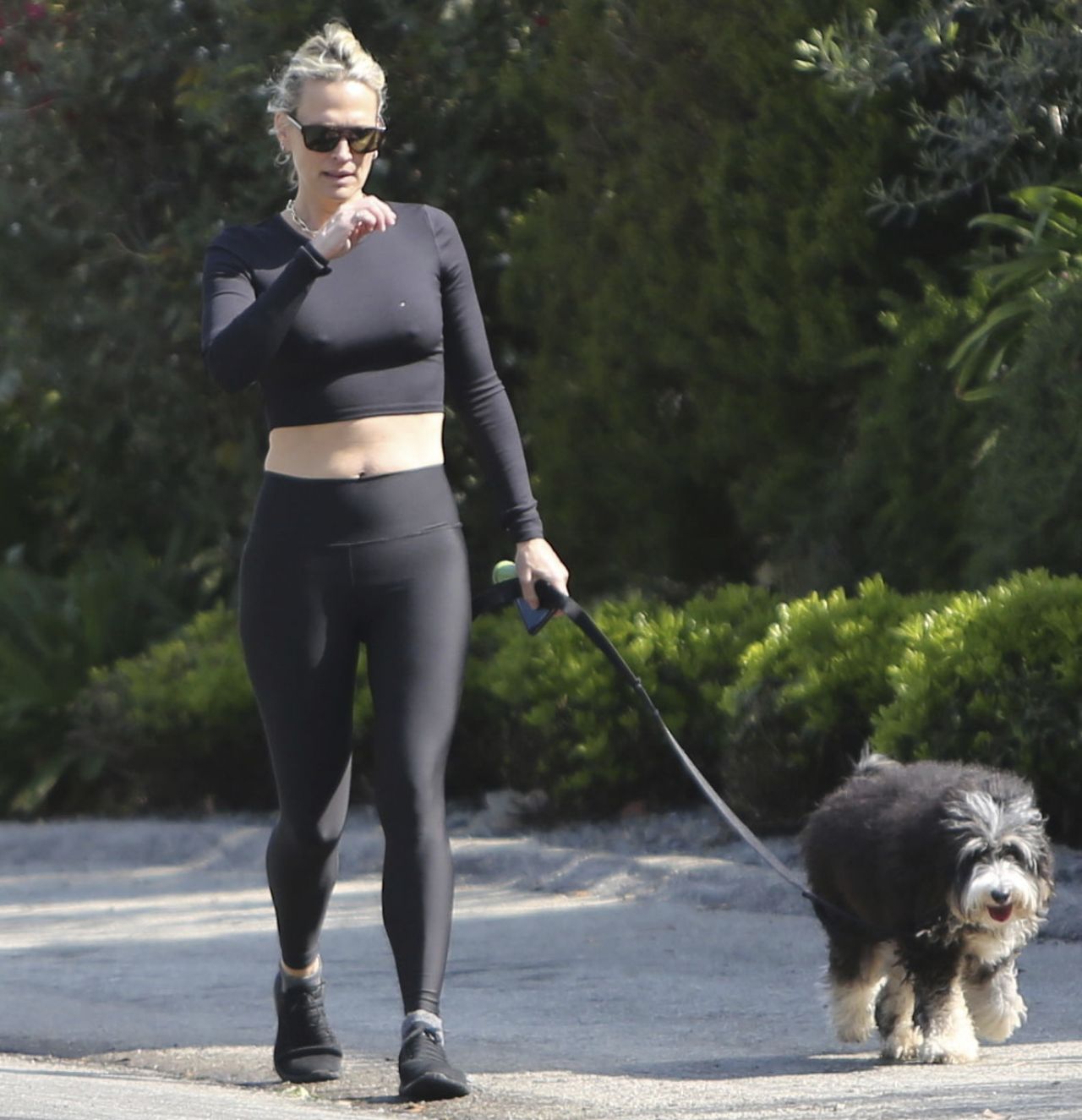 Molly Sims in a Crop Top and Leggings - Walking Dog in Los Angeles 03 ...