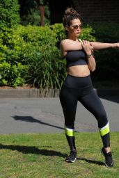 Nicole Bass - Workout Session Outside Her House in Essex 03/24/2020