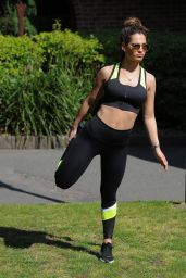 Nicole Bass - Workout Session Outside Her House in Essex 03/24/2020