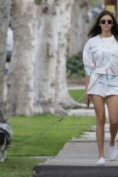 Nina Dobrev - Takes Her Dog For a Walk in LA 03/25/2020
