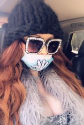 Phoebe Price Wear Her Own Custom Mask - Beverly Hills 03/26/2020