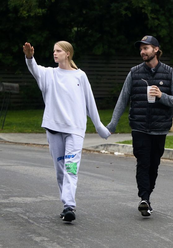 Abby Champion and Patrick Schwarzenegger - Out in Brentwood 04/07/2020