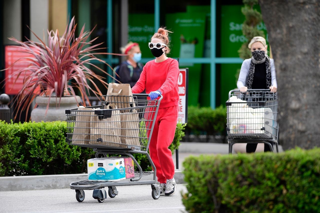 Alessandra Torresani in PPE Gear - Shopping in LA 04/20/2020 • CelebMafia