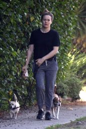 Alicia Silverstone - Walking Her Dogs in LA 04/28/2020
