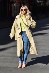 Ashley Roberts in Denim Trousers and Fluffy Top 04/20/2020