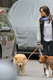 Aubrey Plaza - Walking Her Dogs in LA 04/19/2020