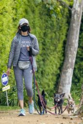 Calista Flockhart - Walks Her Dogs in LA 04/17/2020