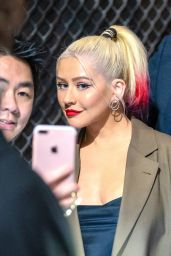 Christina Aguilera - Outside Jimmy Kimmel Live in Los Angeles 03/10/2020