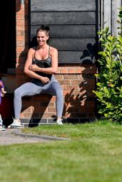 Danielle Lloyd - Working Out in Her Yard in Liverpool 04/05/2020