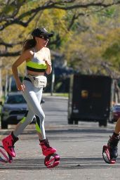 Elisabetta Canalis on Kango Jumps - Los Angeles 04/15/2020