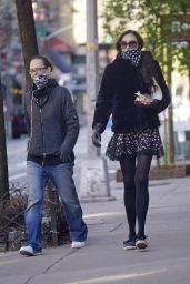 Famke Janssen Wears Gloves and a Scarf Over Her Face - Pre-Easter Errands in NYC 04/11/2020