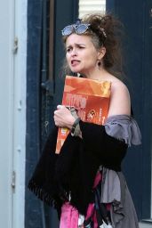 Helena Bonham Carter - Walking Her Dog in North London 04/23/2020