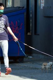 Juliette Lewis - Walks Her Dogs in Venice 04/20/2020