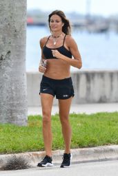 Kelly Bensimon in a Bra Top and Shorts - Jogs in Palm Beach 04/07/2020