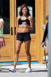 Kelly Bensimon in Black sports Bra and Shorts 04/23/2020