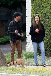 Lily Collins - Out for a Walk in Beverly Hills 04/04/2020