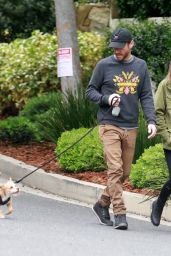 Lily Collins - Walking Her Dog in Beverly Hills 04/08/2020
