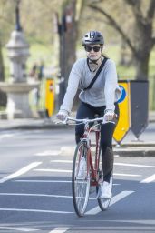 Lily James - Daily Exercise During COVID-19 in London 04/11/2020