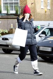 Lily James - Out in North London 04/10/2020