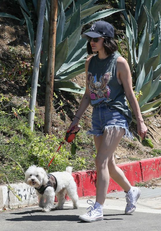 Lucy Hale - Dog Walk in Beverly Hills 04/24/2020