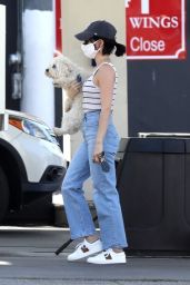 Lucy Hale - Gas Station in Beverly Hills 04/14/2020