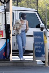 Lucy Hale - Gas Station in Beverly Hills 04/14/2020