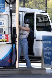 Lucy Hale - Gas Station in Beverly Hills 04/14/2020