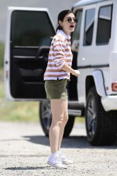 Lucy Hale Leggy in Shorts - Los Angeles 04/26/2020