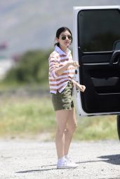 Lucy Hale Leggy in Shorts - Los Angeles 04/26/2020