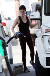 Lucy Hale Street Style - Getting Gas in Studio City 04/25/2020