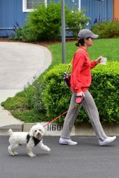 Lucy Hale - Walking Her Dog in Los Angeles 04/08/2020