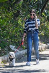 Lucy Hale - Walking Her Dog in Studio City 04/21/2020