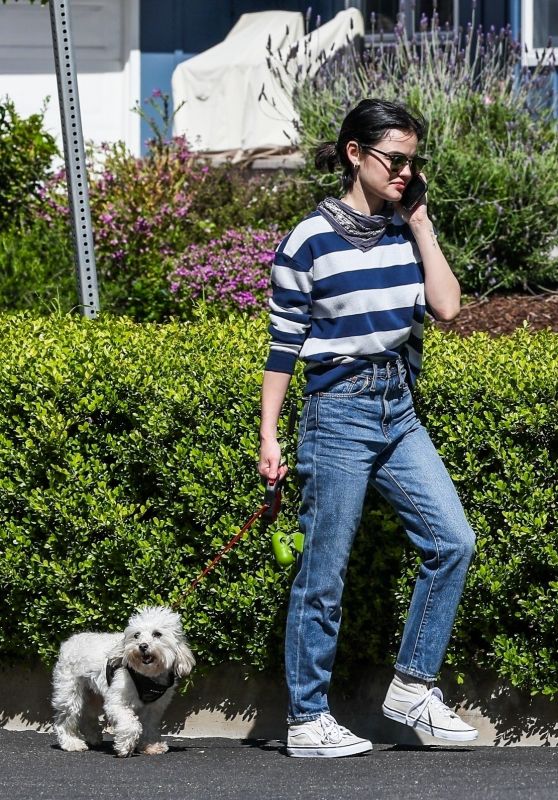 Lucy Hale - Walking Her Dog in Studio City 04/21/2020 • CelebMafia