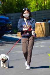 Lucy Hale - Walking Her Dog in Studio City 04/22/2020