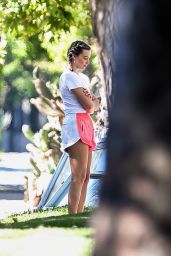 Margot Robbie Leggy in Shorts - LA 04/28/2020