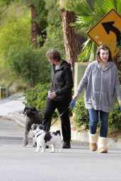 Milla Jovovich - Walking Her Dogs in Beverly Hills 04/20/2020