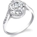 Neil Lane Cushion Cut Diamond and Platinum Engagement Ring