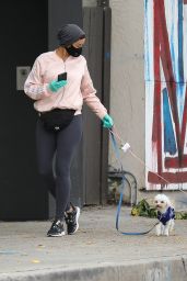 Nicole Murphy Takes Her Dog For a Stroll - Beverly Hills 04/07/2020