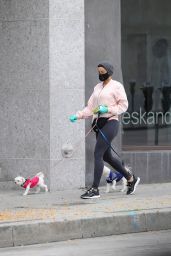 Nicole Murphy Takes Her Dog For a Stroll - Beverly Hills 04/07/2020