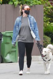 Olivia Wilde - Walking Her Dog in LA 04/05/2020