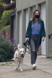 Olivia Wilde - Walking Her Dog in LA 04/12/2020