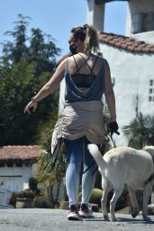 Olivia Wilde Wearing a Protective Face Mask - Walking Her Dog in Los Feliz 04/11/2020