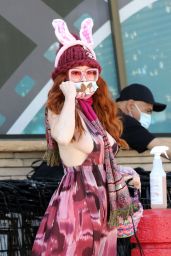 Phoebe Price Wears a Face Mask - Gets Ready to Celebrate Easter in West Hollywood 04/11/2020
