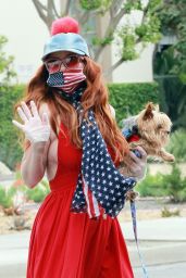 Phoebe Price With a American Scarf and Mask 04/18/2020