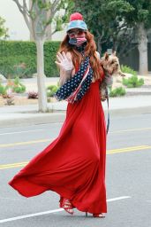 Phoebe Price With a American Scarf and Mask 04/18/2020